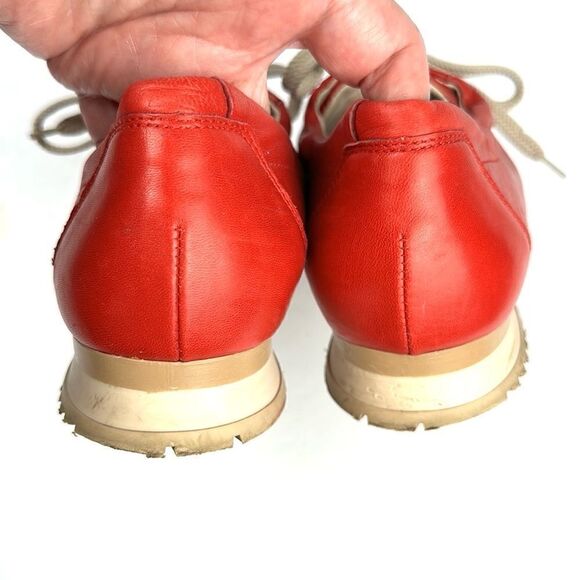 PAUL GREEN Austria Red Leather Lace Up Sneakers US 9,5 - Picture 11 of 15